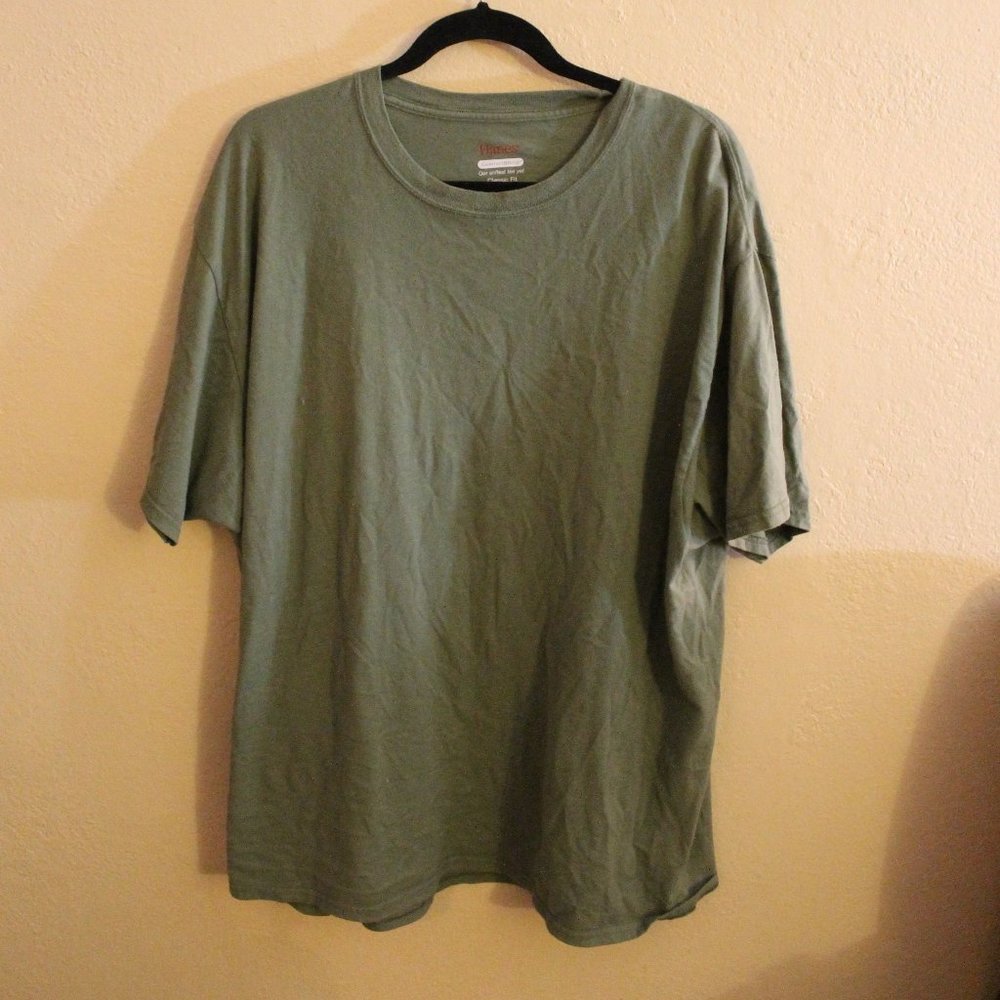 Hane's ComfortBlend Olive Green Tshirt Size 2XL